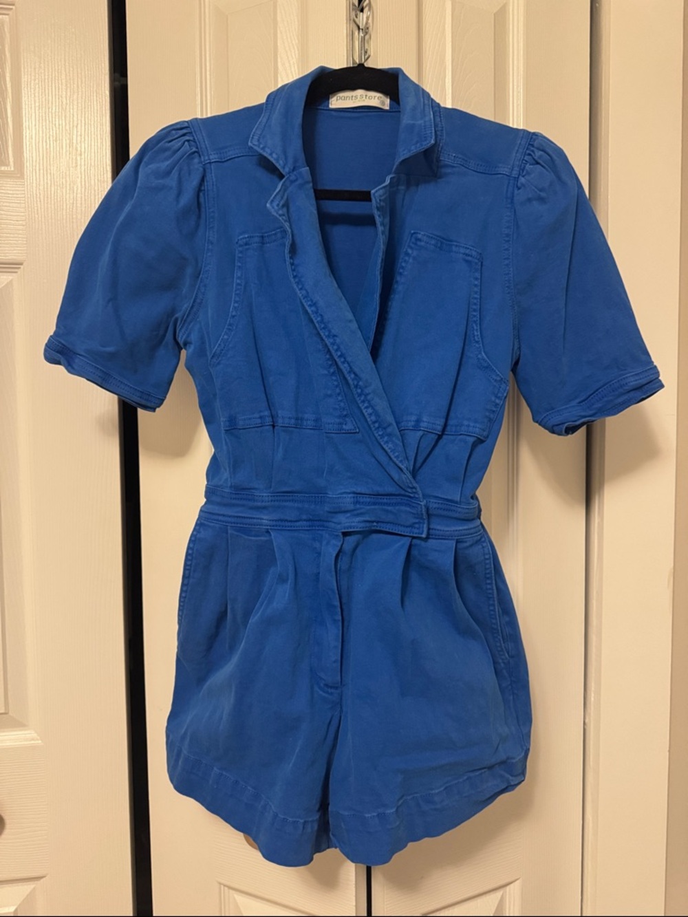 Pants Store Blue Short-Sleeve Romper